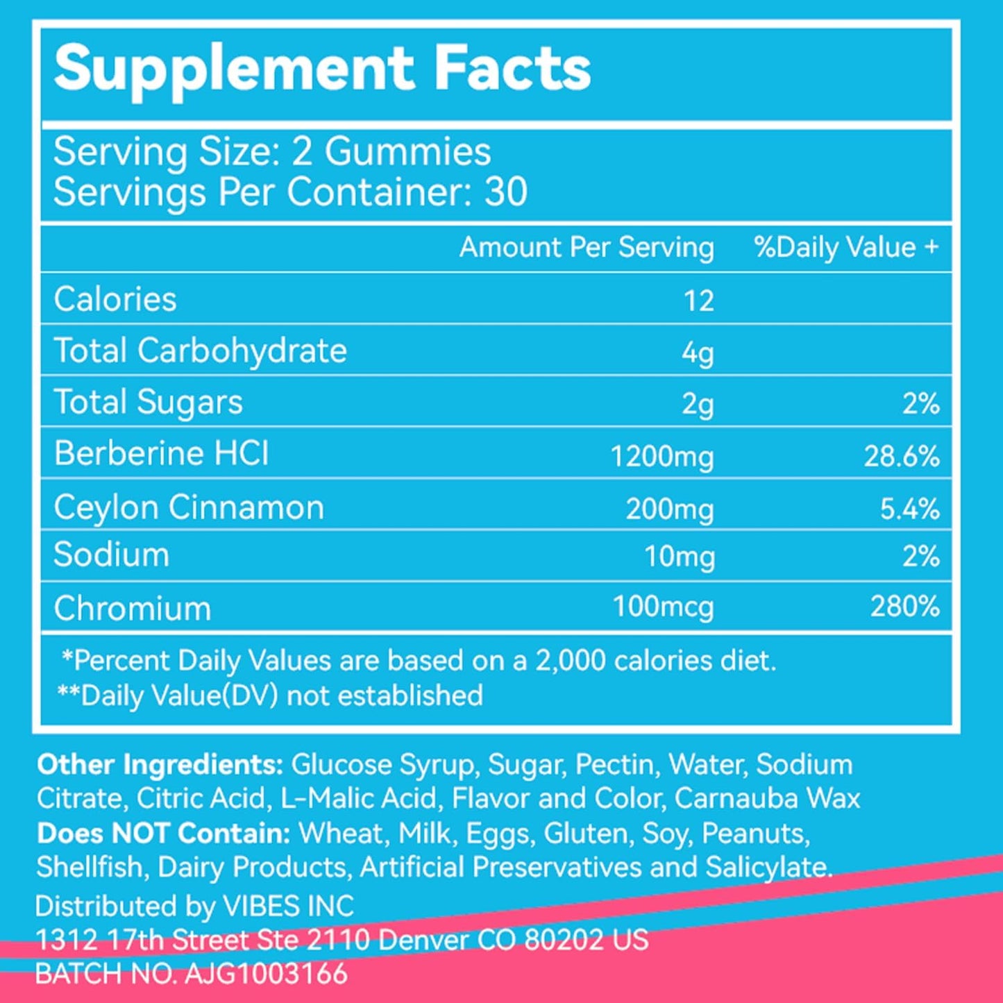 Berberine Gummies for Cardiovascular Health-Supports Immune System & Gut，Berberine 1200mg,Berberine with Ceylon Cinnamon,60 Count