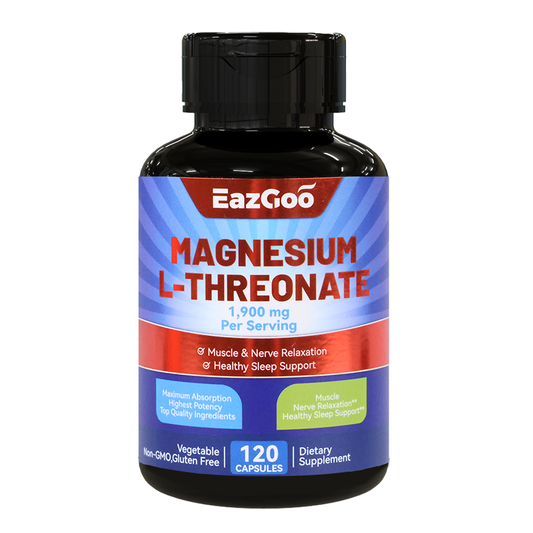 Magnesium L-Threonate Supplement, Mineral Magnesium Supplement, Magnesium L-Threonate 1900mg, 120 Capsules