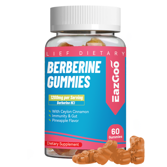 Berberine Gummies for Cardiovascular Health-Supports Immune System & Gut，Berberine 1200mg,Berberine with Ceylon Cinnamon,60 Count