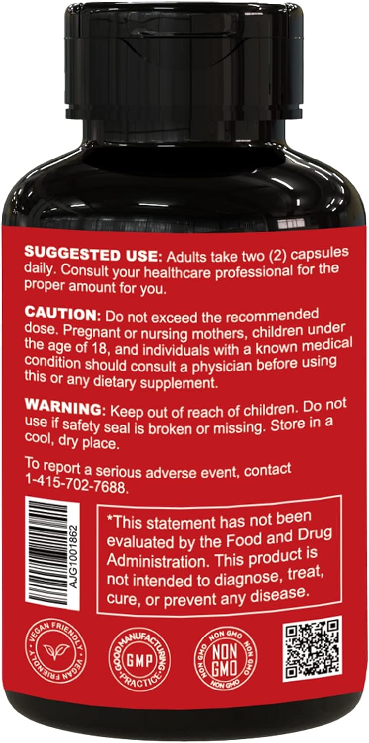 Hawthorn Berry Supplement Extract Polyphenol, Concentrated from 150g of Fresh Berries,Hawthorn Extract 500mg, Hibiscus & Garlic - Vitamins & Herbs 60 Caps