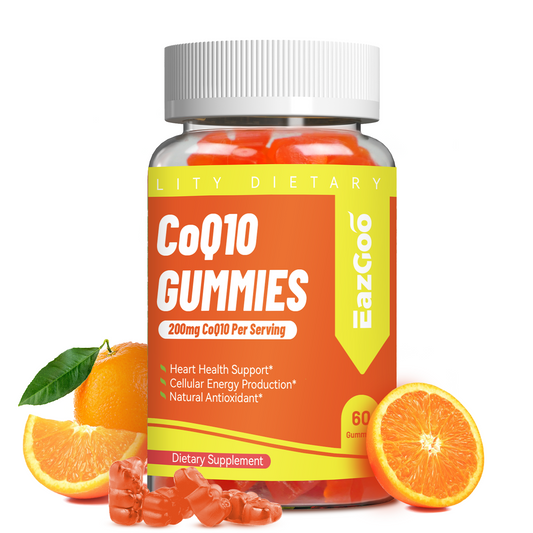 CoQ10 Gummies 200mg, Vegan Supplement for Energy Production, Non-GMO, Gluten Free (60 Gummies)