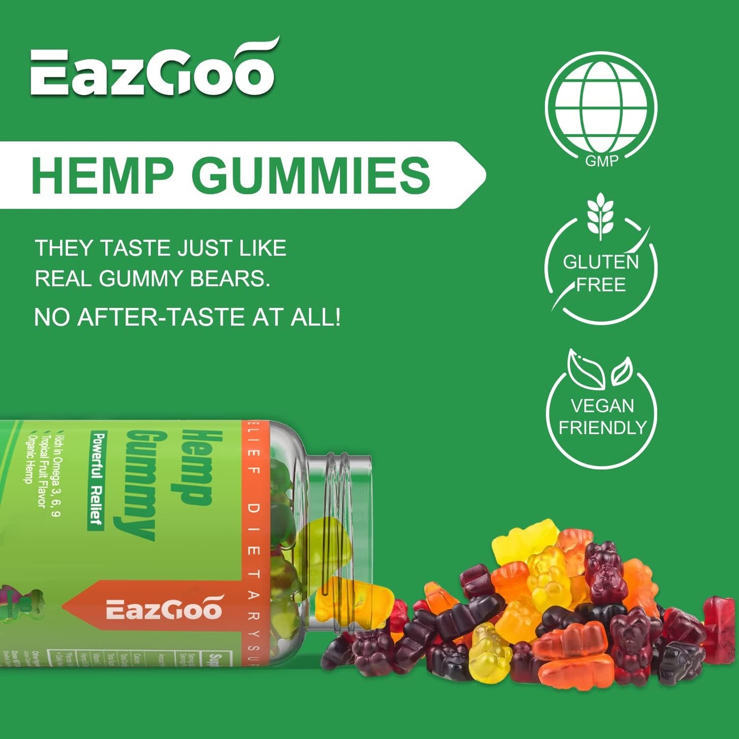 Natural Hemp Gummies 2,000,000 XXL Extra Strength - Natural Edibles Fruity Gummy with Organic Hemp Oil- Vegan, Low Sugar, Non-GMO - 180 Counts